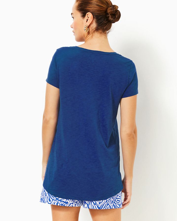 Etta Solid Scoop Neck Tee